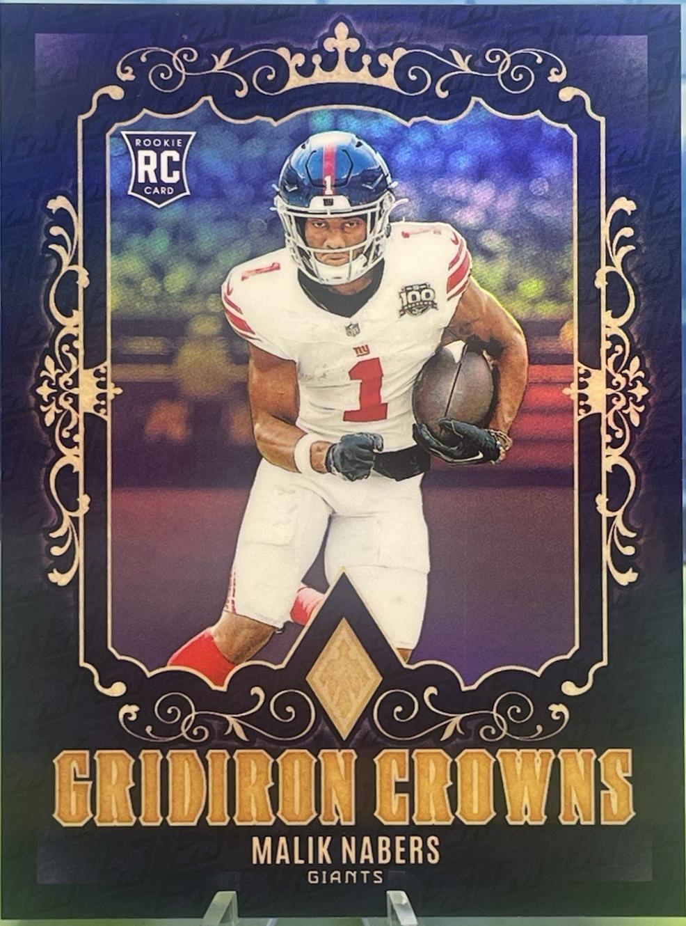 Malik Nabers #GC-MNS Football Cards 2024 Panini Phoenix Gridiron Crowns