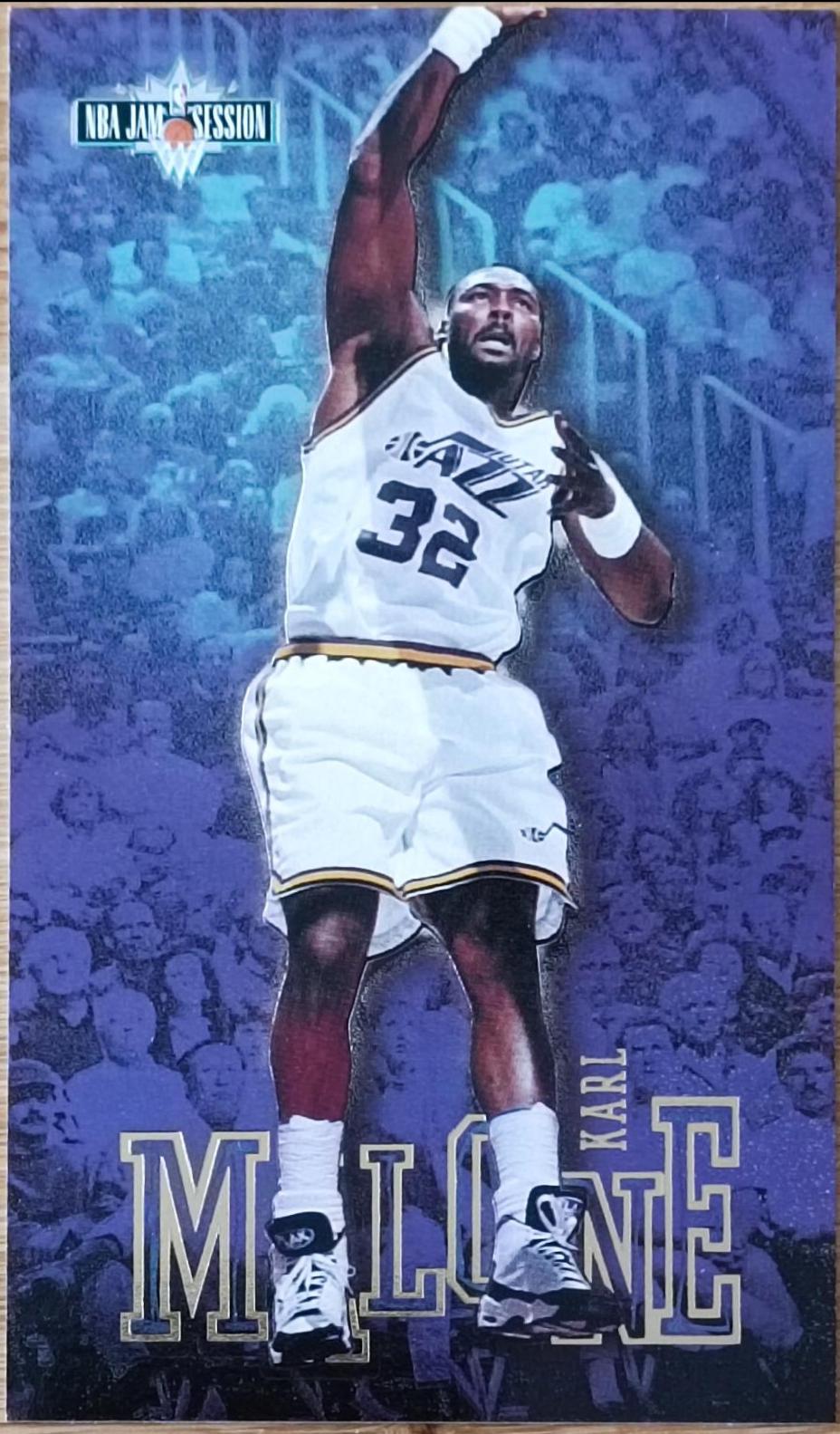 Karl Malone #S4 Basketball Cards 1995 Fleer Jam Session Showstoppers