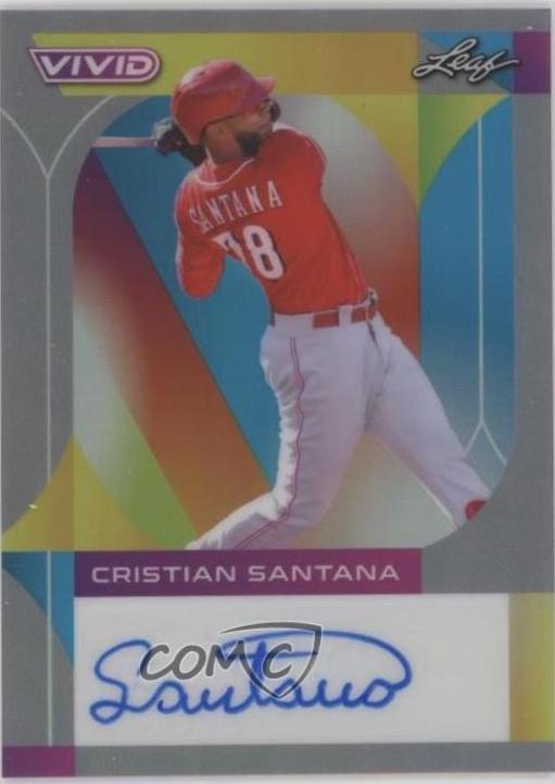 Cristian Santana #BA-CS1 2022 Leaf Vivid Autograph Baseball