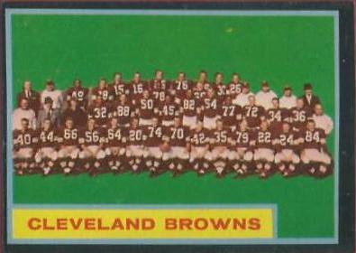 Browns Team #37 Football Cards 1962 Topps