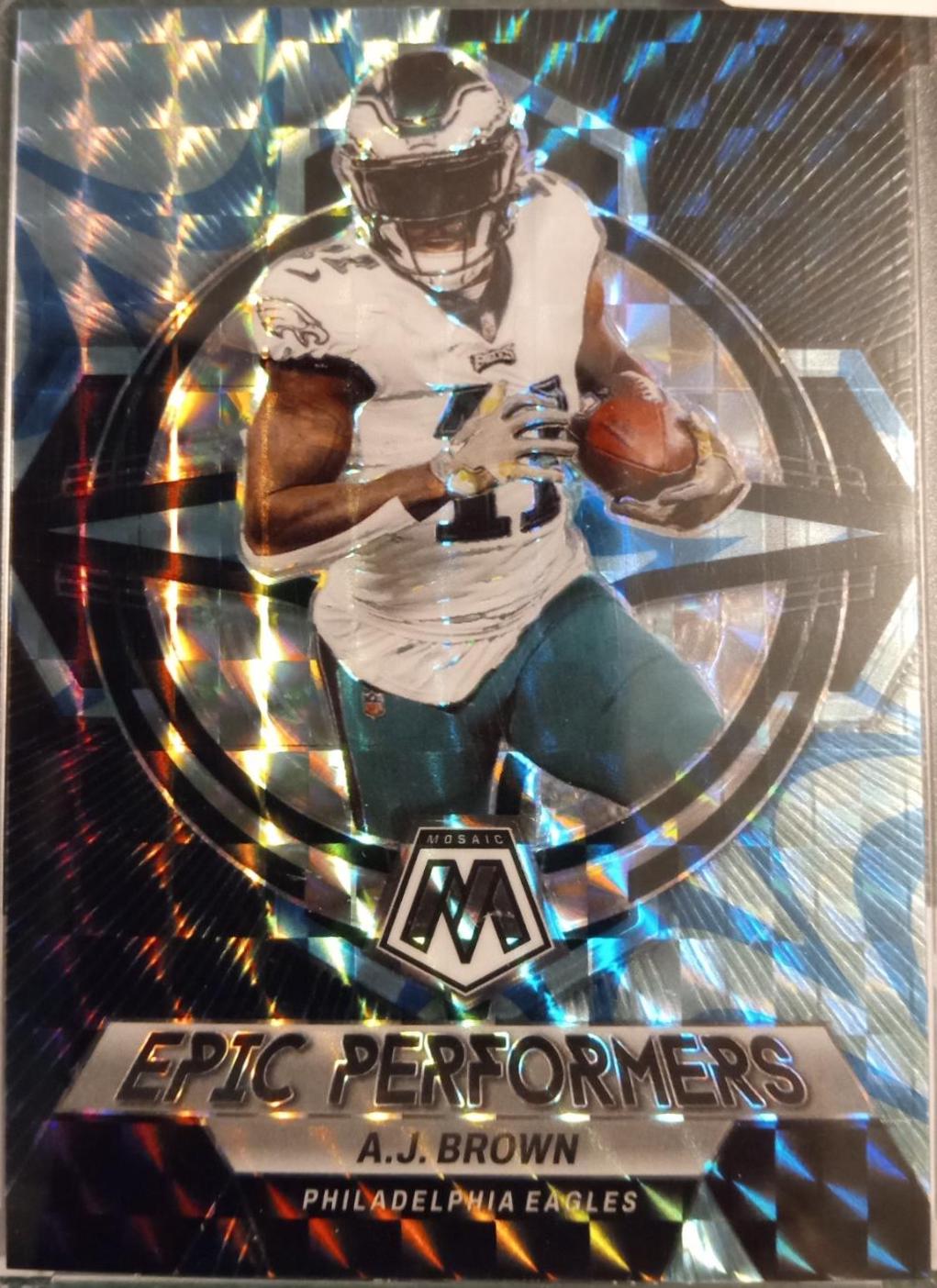 A.J. Brown #EP-AB Football Cards 2023 Panini Mosaic Epic Performers