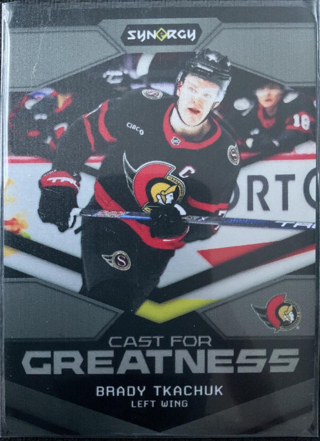 Brady Tkachuk #CG-3 Hockey Cards 2024 Upper Deck Synergy Cast For Greatness