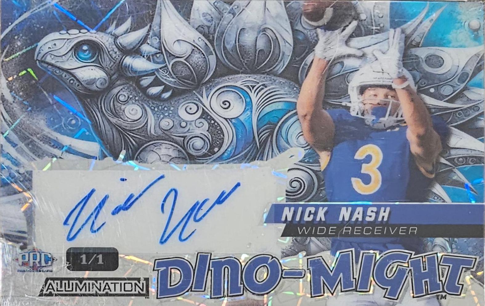 Nick Nash #DMSTG1-NNA 2024 Wild Card Alumination Dino Might Football