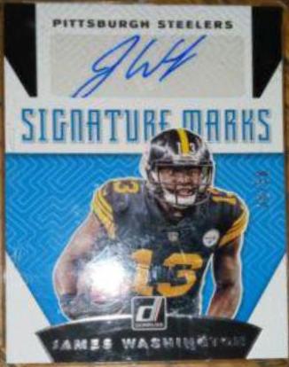 James Washington #SM 39 Football Cards 2019 Donruss Signature Marks Autographs
