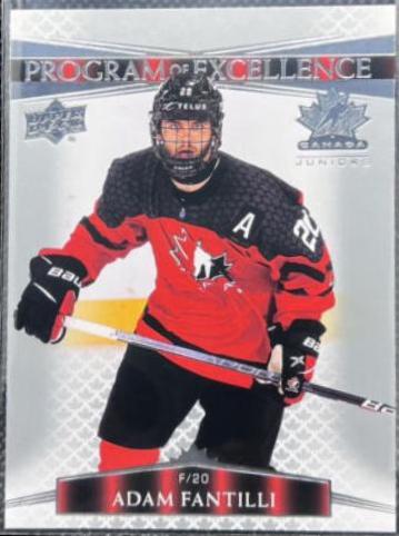 Adam Fantilli #125 Hockey Cards 2022 Upper Deck Team Canada Juniors
