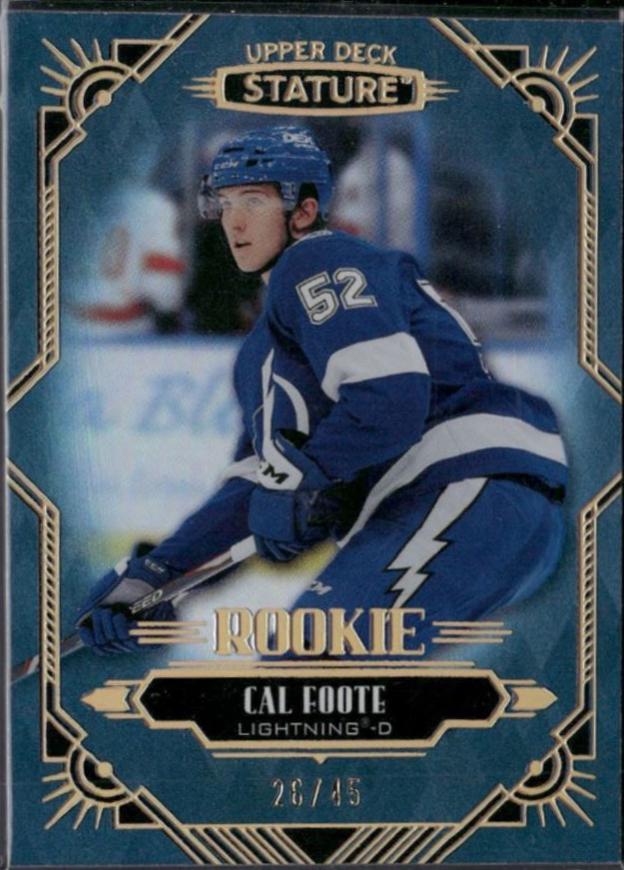 Cal Foote #138 Hockey Cards 2021 Upper Deck Stature 2020 Update Autograph