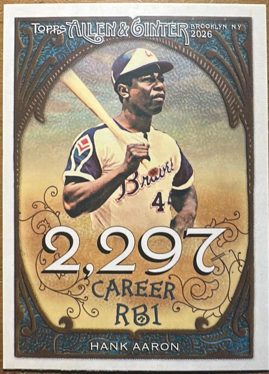 Hank Aaron #CR-12 2026 Onit Athlete Gravity Career 250 Baseball