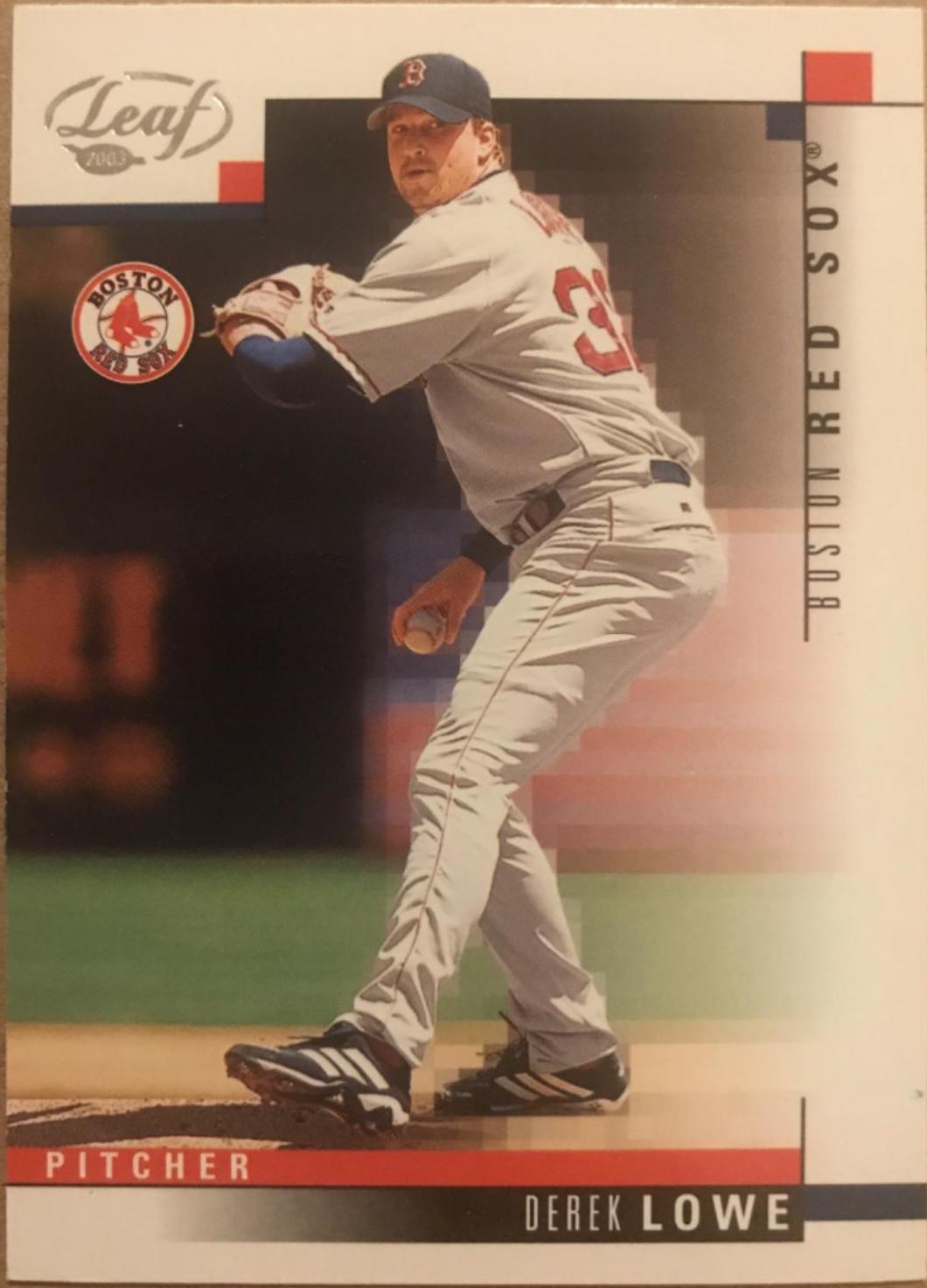 Derek Lowe #19 Baseball Cards 2003 Leaf