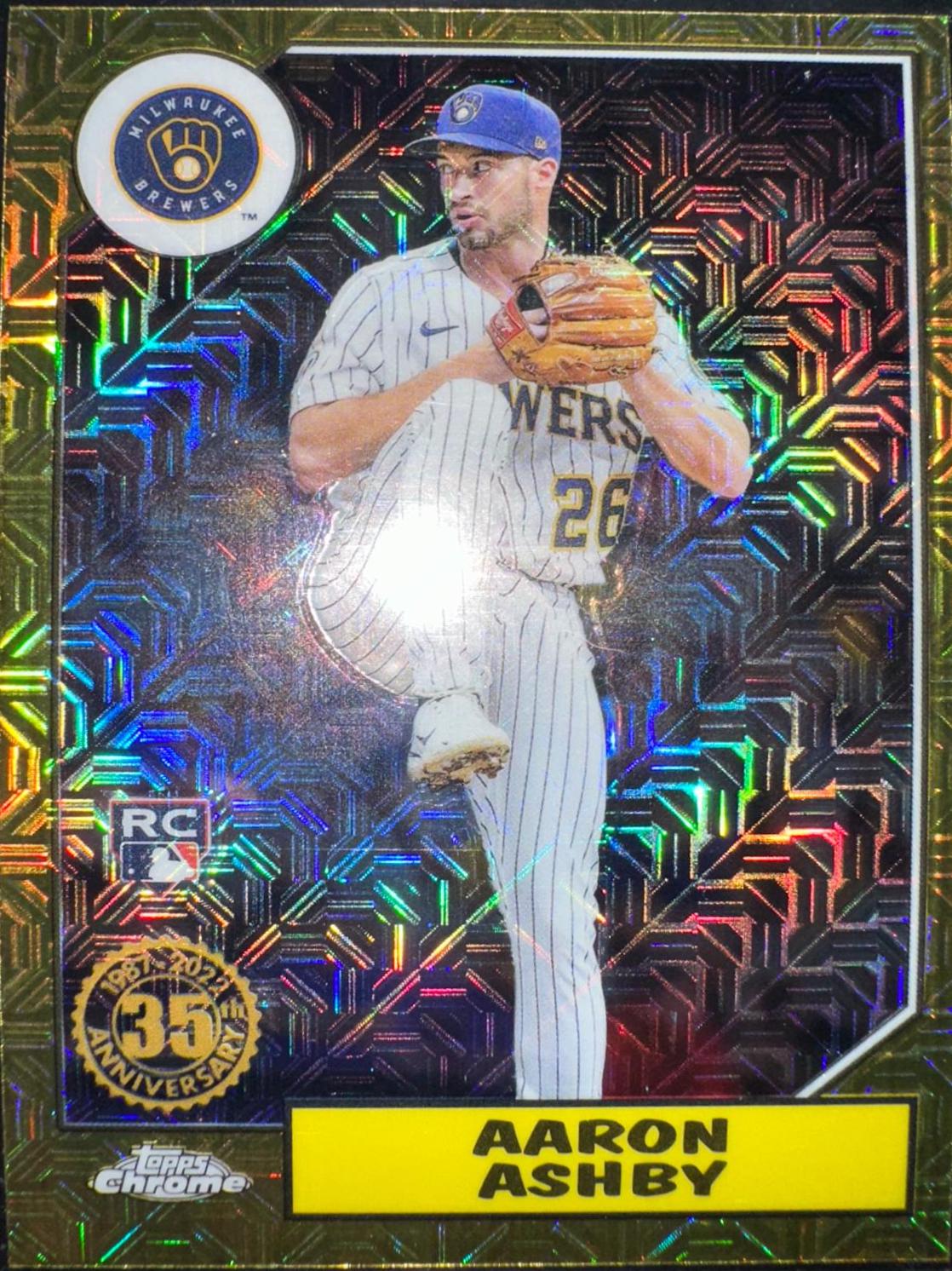 Aaron Ashby #T87C2-39 Baseball Cards 2022 Topps Silver Pack 1987 Chrome Series 2