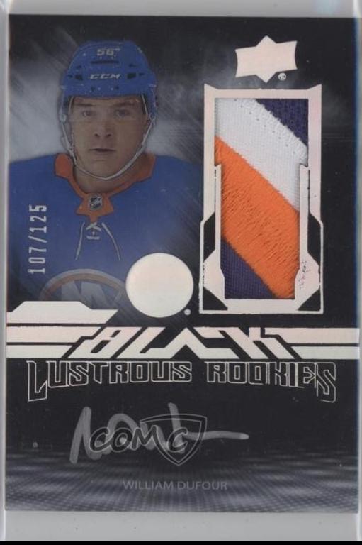William Dufour #LRAP-WD Hockey Cards 2023 SPx UD Black Lustrous Rookie Auto Patch