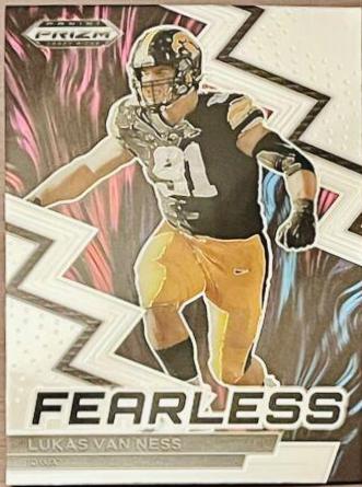 Lukas Van Ness #F-11 Football Cards 2023 Panini Prizm Draft Picks Fearless