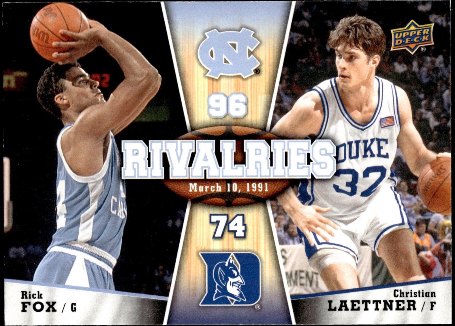 Rick FoYes / Christian Laettner Rivalries #95 2010 Upper Deck North Carolina Tar Heels Basketball