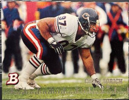 Chris Zorich #37 Football Cards 1994 Bowman