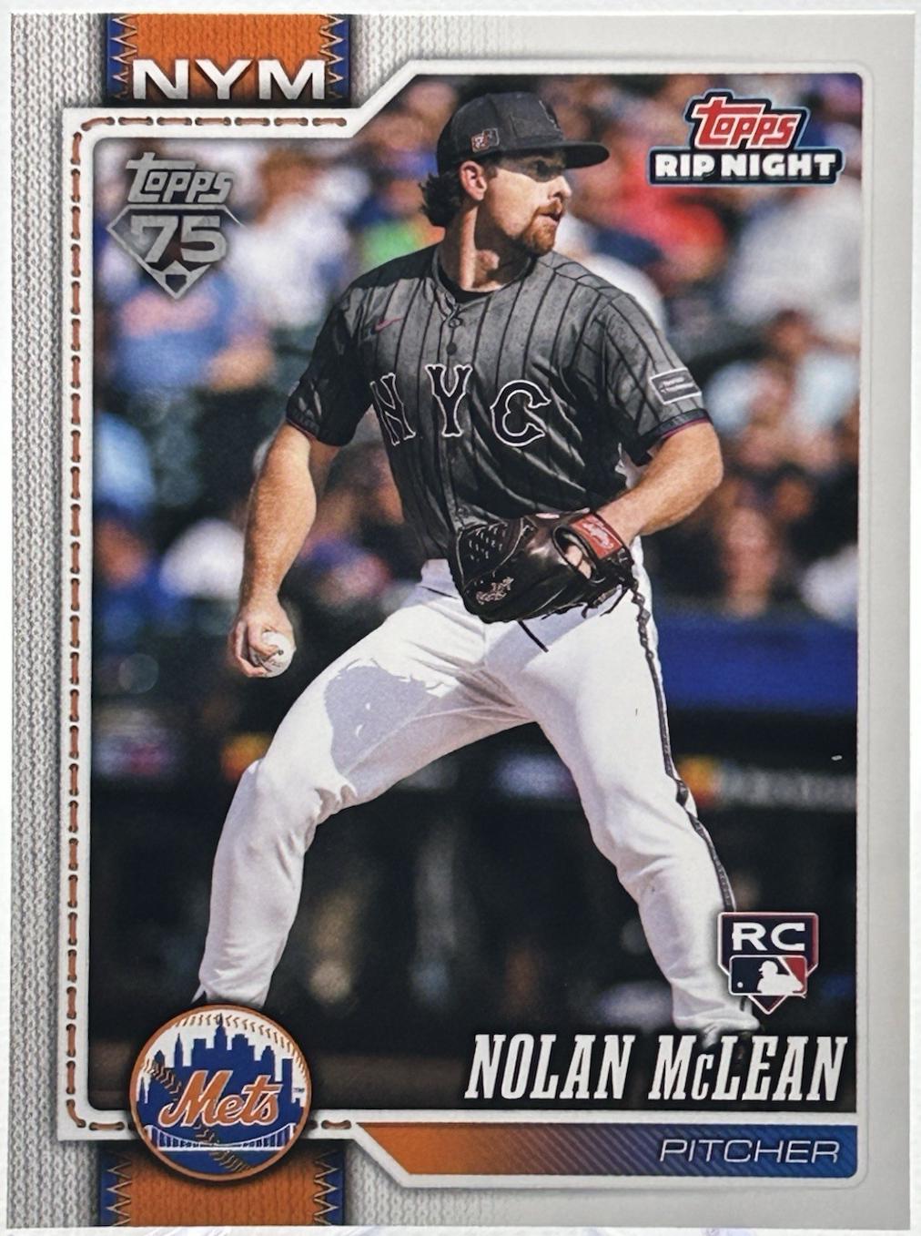 Nolan McLean #BB21 2026 Topps Hobby Rip Night Baseball