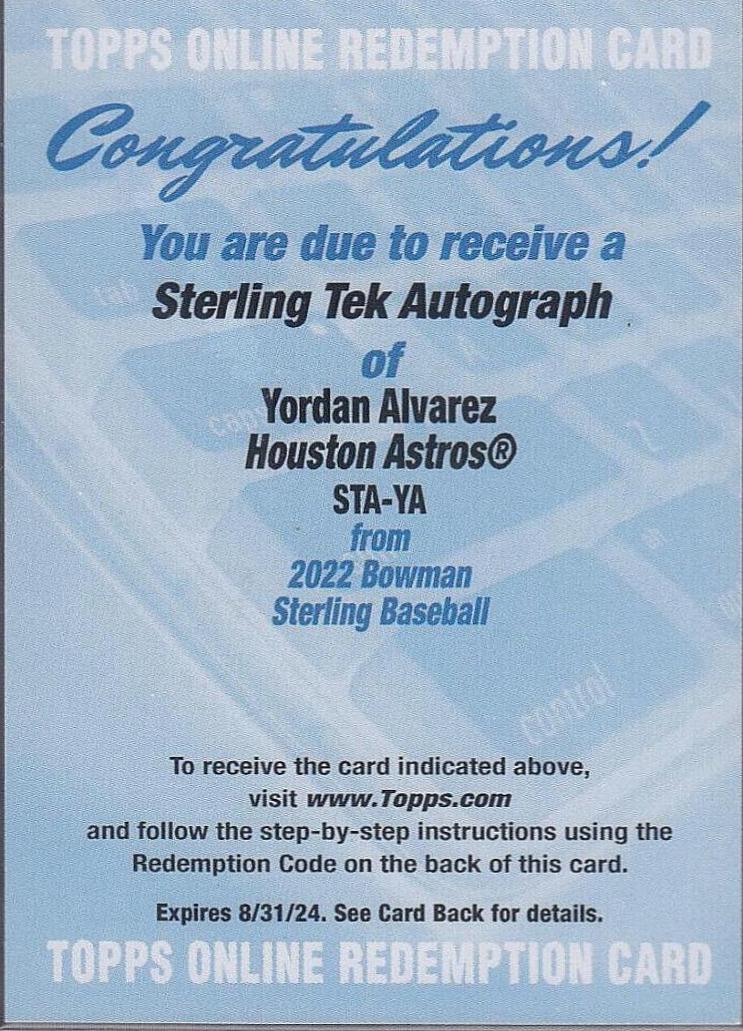 Yordan Alvarez #STA-YA