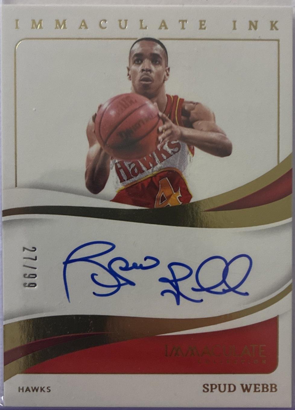 Spud Webb #18 2023 Panini Immaculate Ink Basketball
