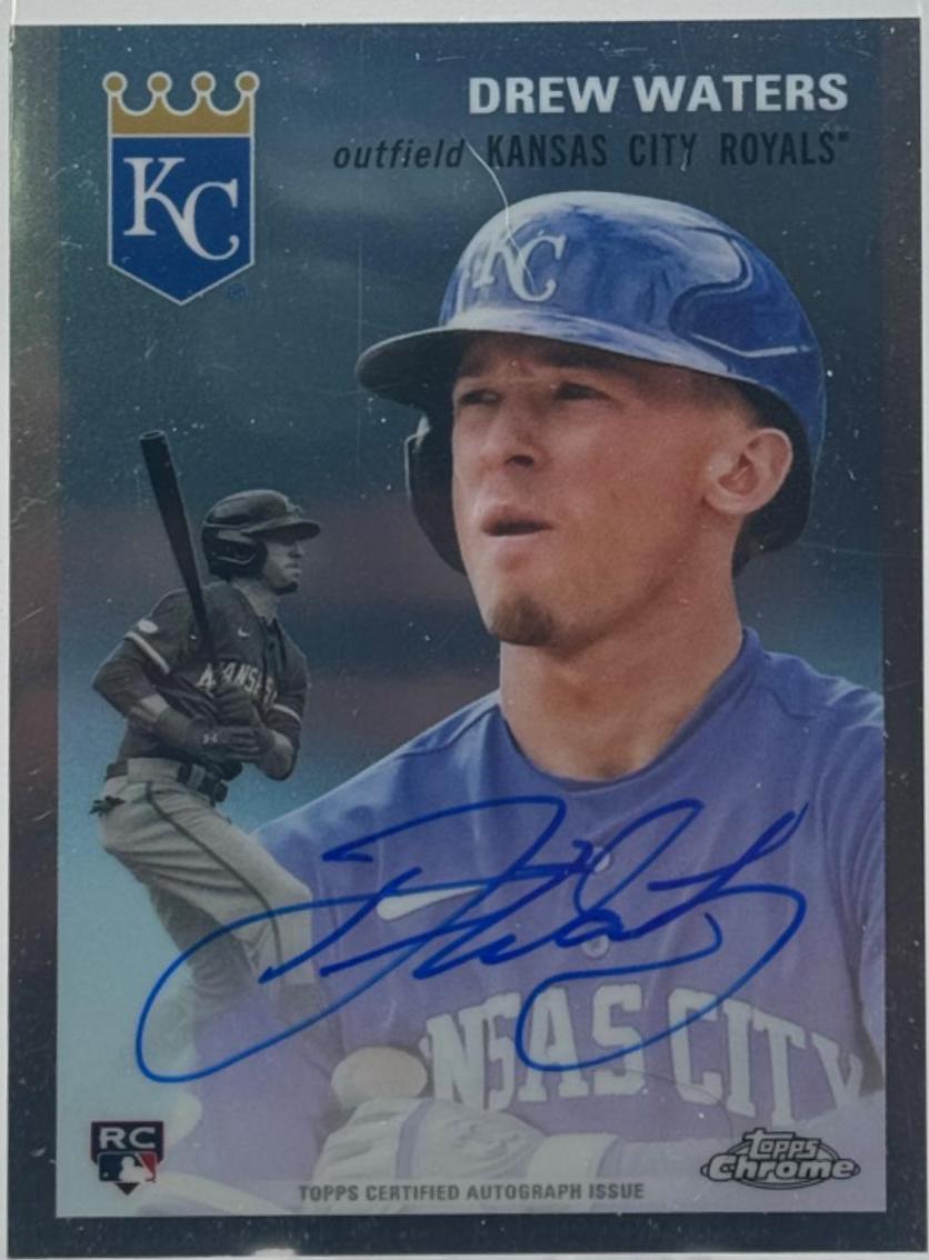 Drew Waters #CPA-DWA Baseball Cards 2023 Topps Chrome Platinum Anniversary Autograph