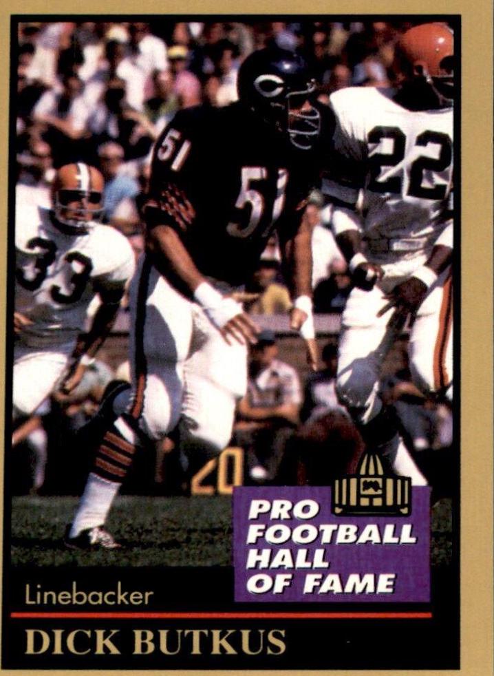Dick Butkus #22 Football Cards 1991 Enor Pro HOF
