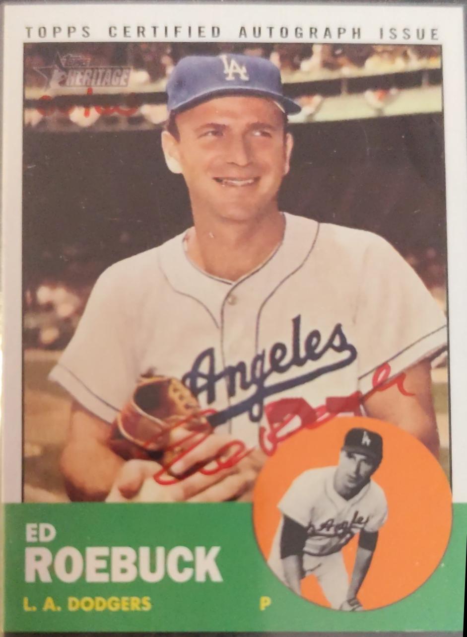 Ed Roebuck #ROAER 2012 Topps Heritage Real One Autographs Baseball