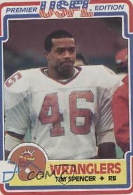 Tim Spencer #7 Football Cards 1984 Topps USFL