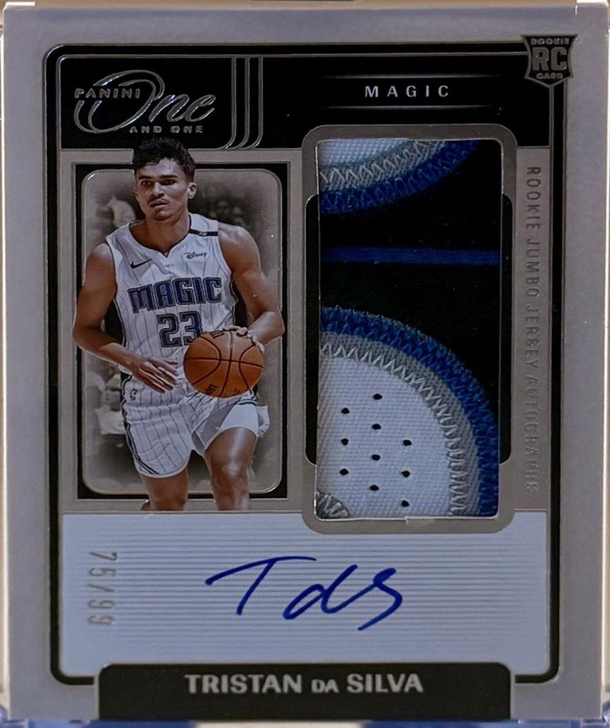 Tristan da Silva #16 2024 Panini One And One Rookie Jumbo Jersey Autograph Basketball