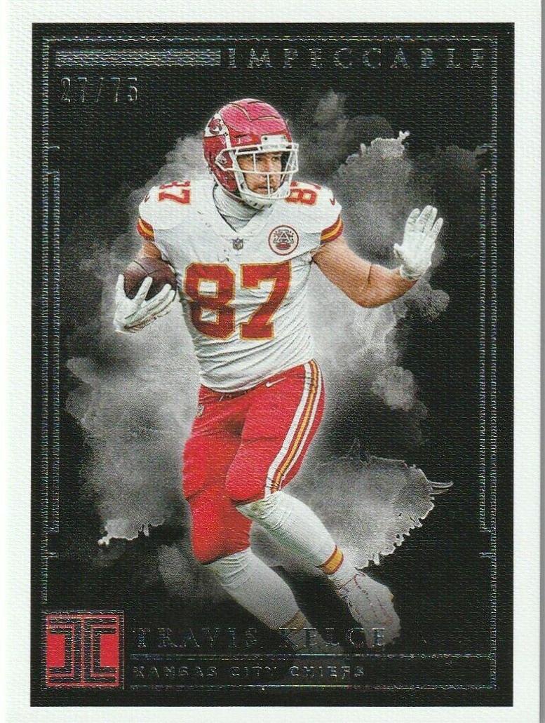 Travis Kelce #2 Football Cards 2019 Panini Impeccable