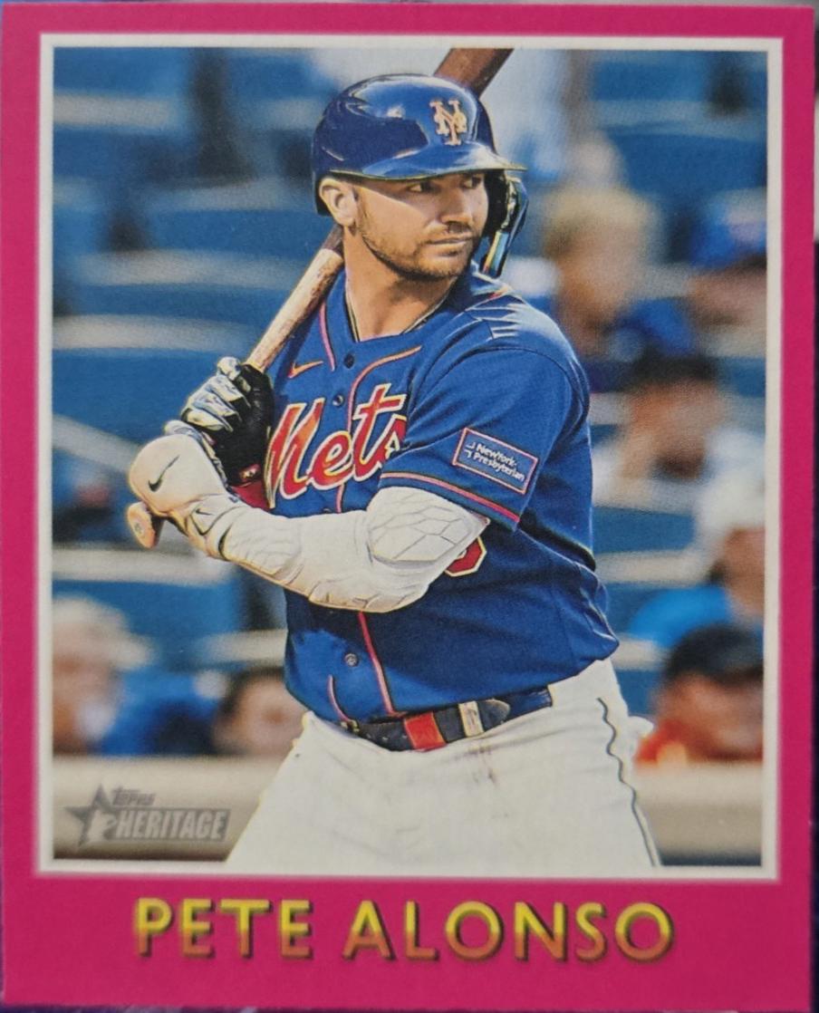 Pete Alonso #75BS-11 Baseball Cards 2024 Topps Heritage Mini Sensation
