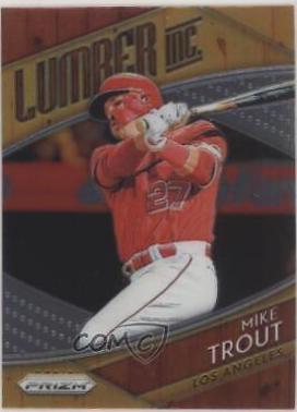 Mike Trout #LI9 Baseball Cards 2019 Panini Prizm Lumber Inc