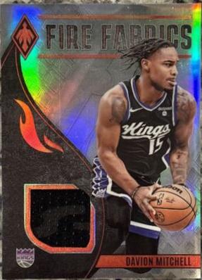 Davion Mitchell #FF-DAV Basketball Cards 2023 Panini Phoenix Fire Fabrics