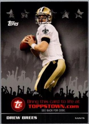 Drew Brees #TTT18 Football Cards 2009 Topps Toppstown Silver