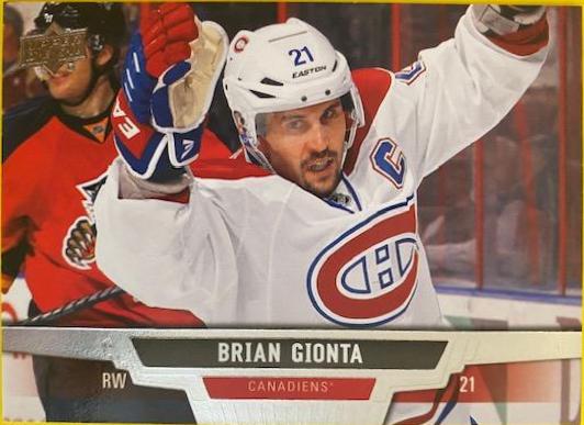 Brian Gionta #15 Hockey Cards 2013 Upper Deck