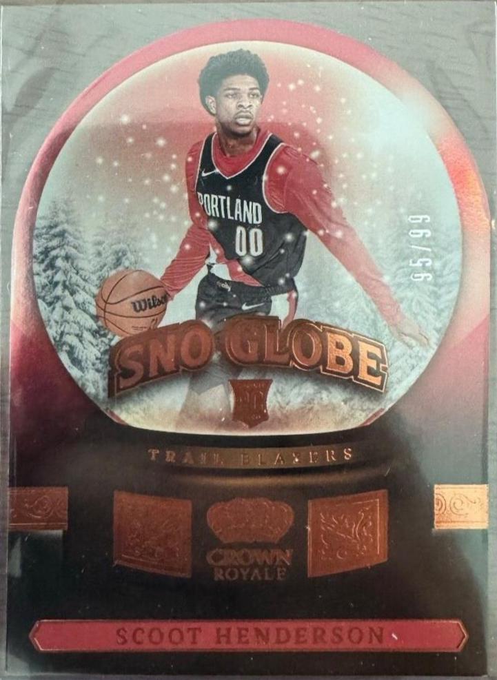Scoot Henderson #8 Basketball Cards 2023 Panini Crown Royale Sno Globe