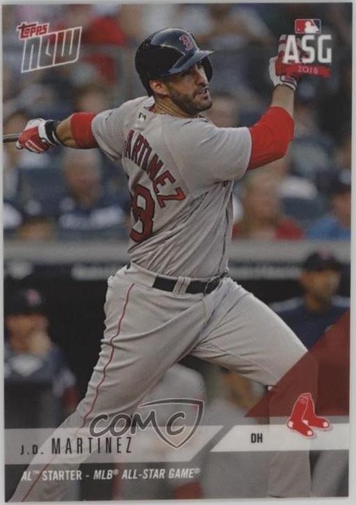 J.D. Martinez #AS-17 2018 Topps Now All Star Baseball