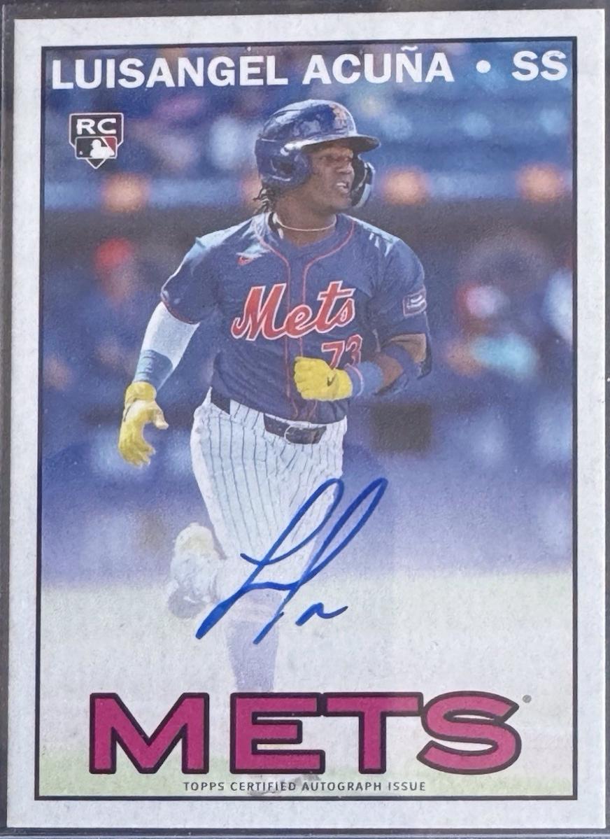 Luisangel Acuna #H25A-LA Baseball Cards 2025 Topps Heritage 25th Anniversary Autograph