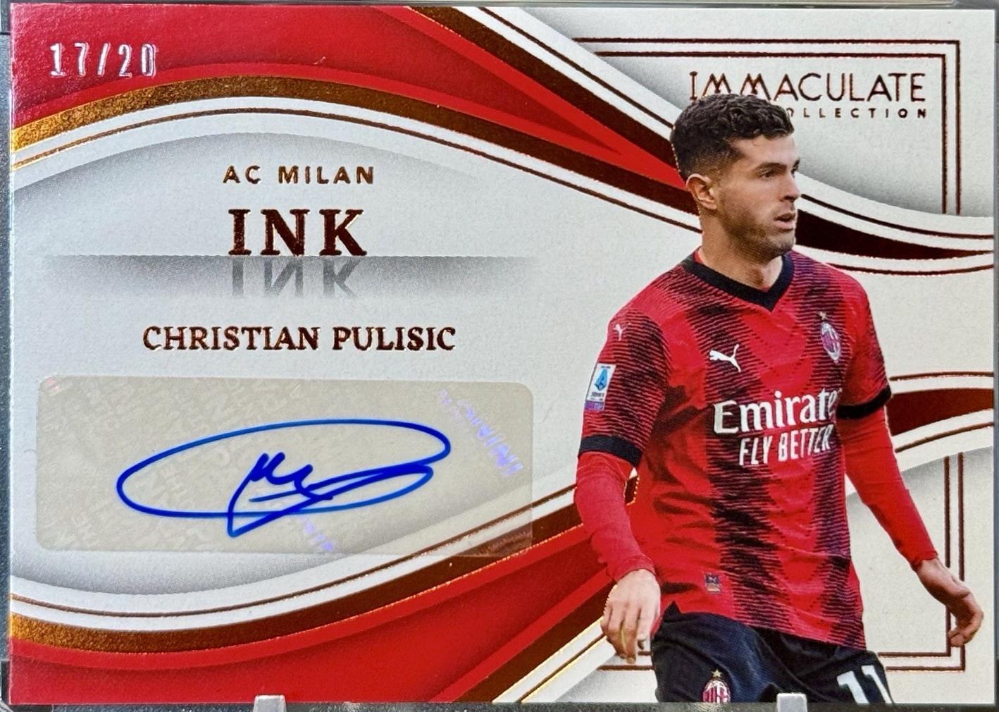 Christian Pulisic #1 Soccer Cards 2023 Panini Immaculate Ink