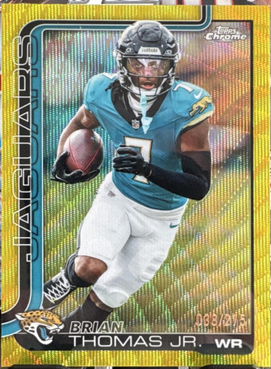 Brian Thomas Jr. [Gold Wave Refractor] #135 Prices | 2025 Topps