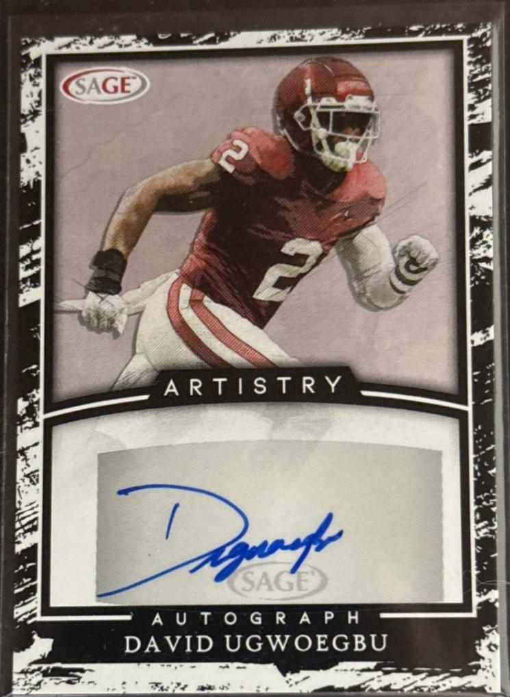 David Ugwoegbu #A-DO Football Cards 2022 Sage Hit Artistry Autographs