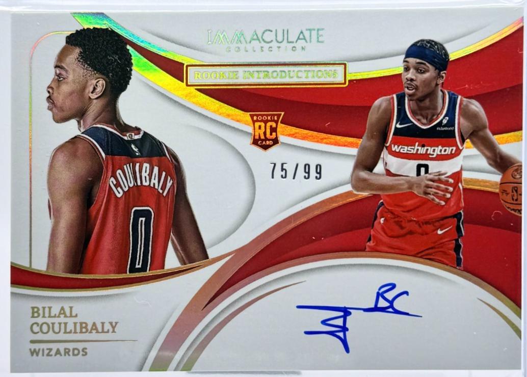 Bilal Coulibaly #7 Basketball Cards 2023 Panini Immaculate Rookie Introductions