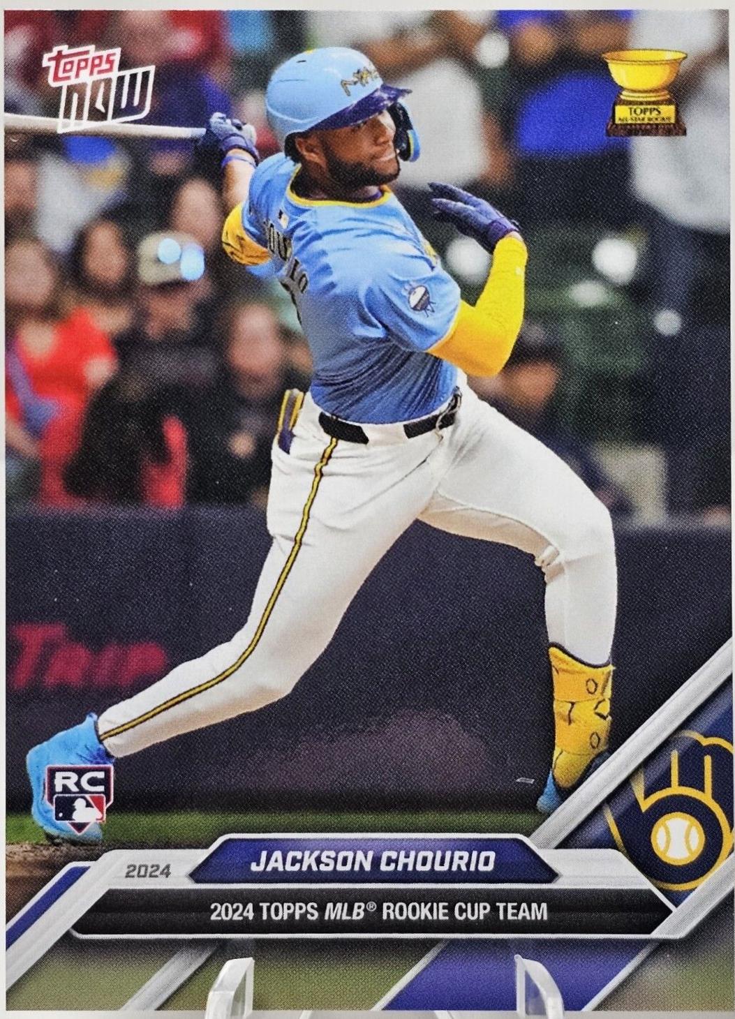 Jackson Chourio #RC-7 Baseball Cards 2024 Topps Now Rookie Cup