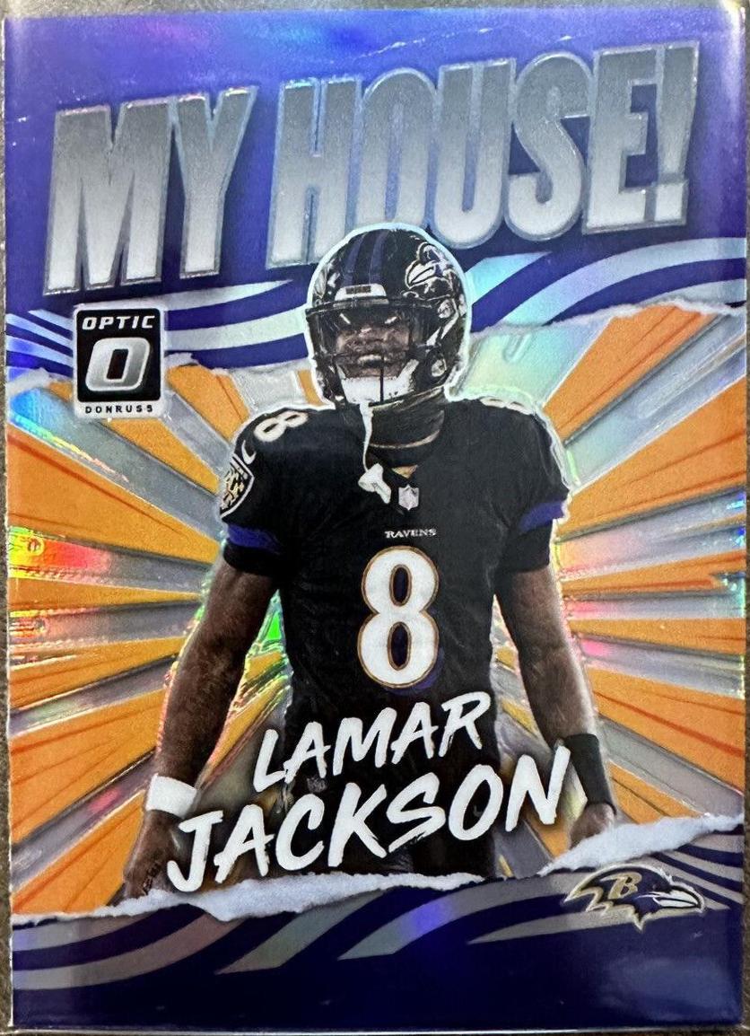 Lamar Jackson #MH-9 Football Cards 2021 Panini Donruss Optic My House