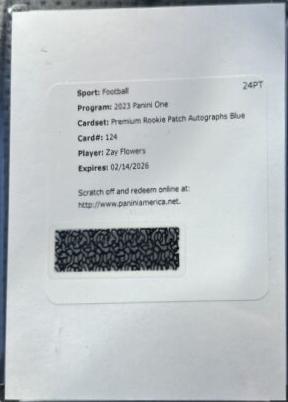 Zay Flowers [Blue Patch Autograph] #124