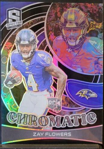 Zay Flowers #4 Football Cards 2023 Panini Spectra Chromatic