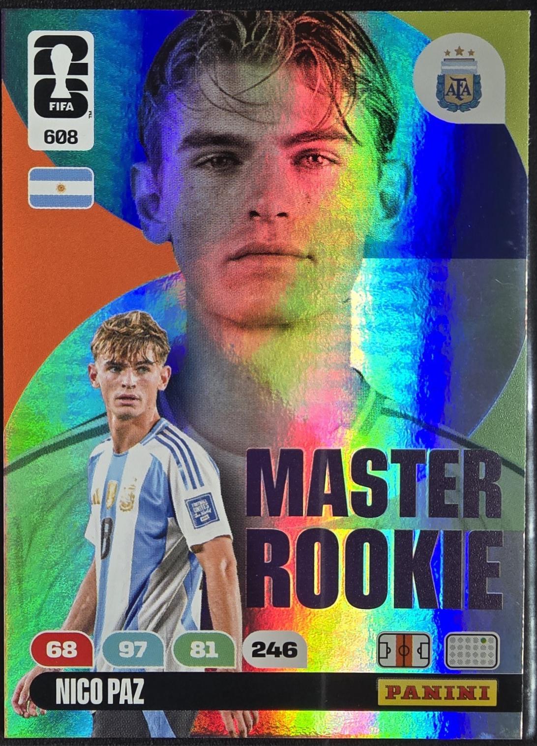 2026 Panini Adrenalyn XL FIFA World Cup Nico Paz #608 card