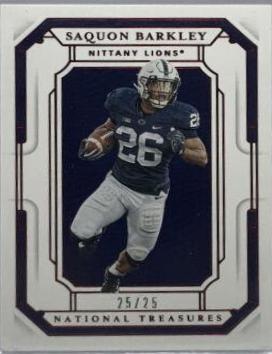 Saquon Barkley #4 Football Cards 2019 Panini National Treasures Collegiate