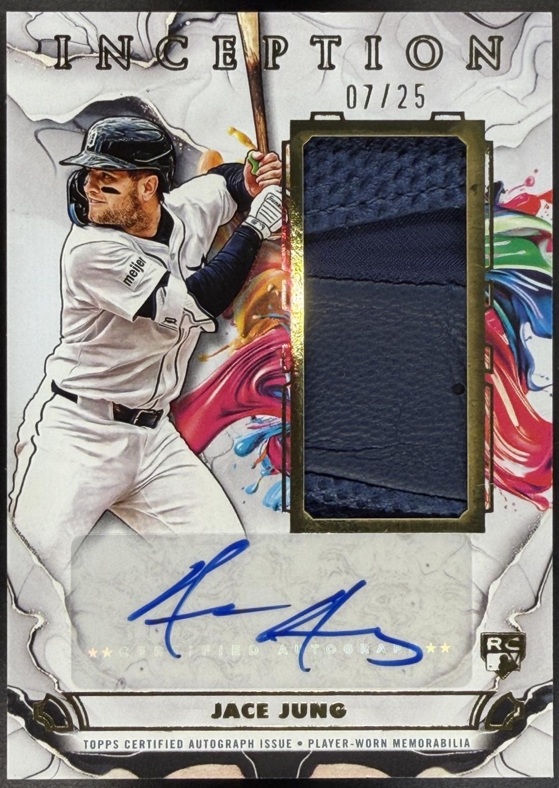 Jace Jung #IAGR-JJU 2025 Topps Inception Autograph Game Relic Baseball