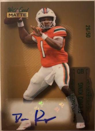 D'Eriq King #MB-A 2022 Wild Card Matte Autographs Football