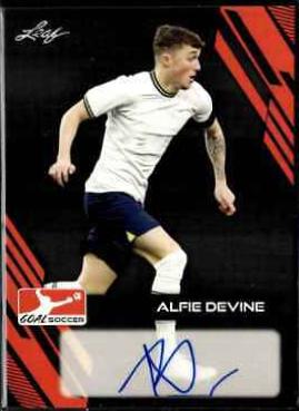 Alfie Devine #BA-AD2 Soccer Cards 2023 Leaf Goal Autographs