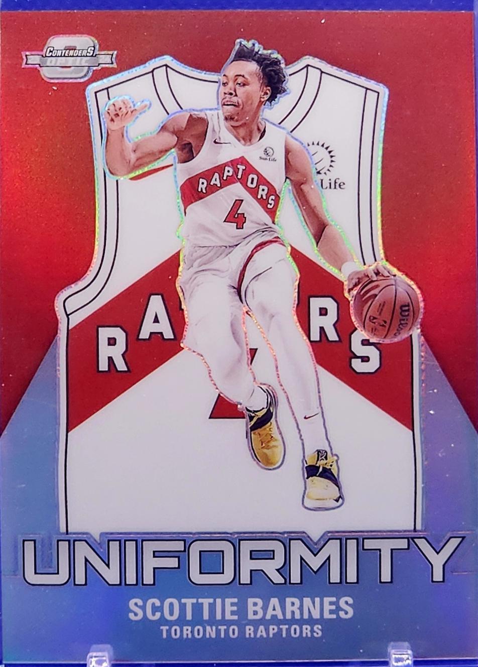 Scottie Barnes #9 Basketball Cards 2023 Panini Contenders Optic Uniformity