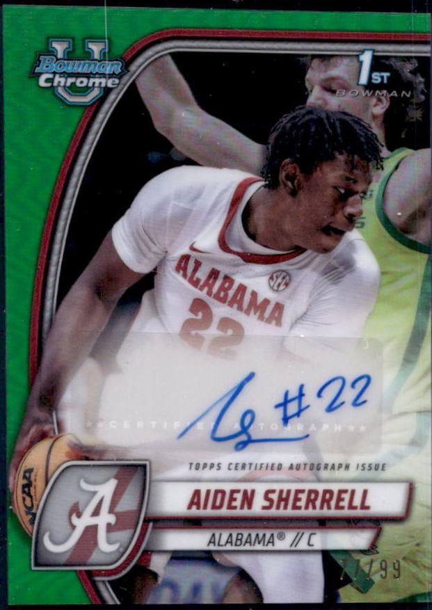Aiden Sherrell [Green Refractor Autograph] #3