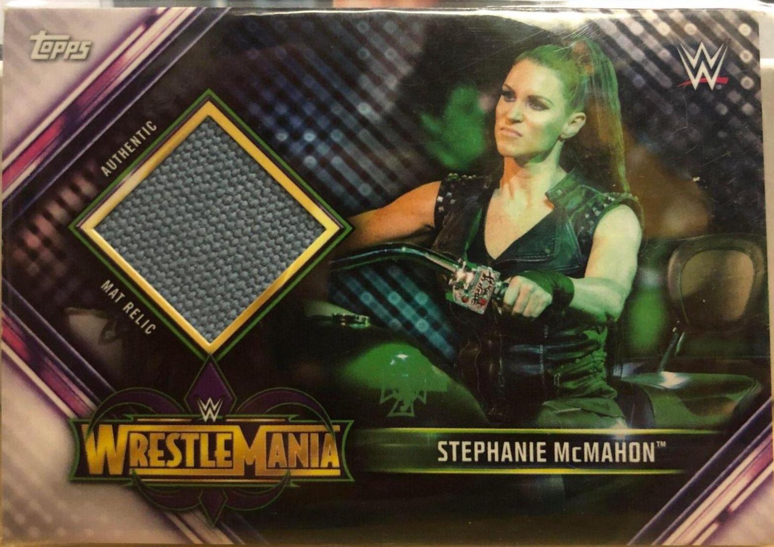 Stephanie McMahon #MR-SMC Wrestling Cards 2019 Topps WWE Road to Wrestlemania Mat Relics